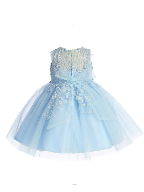 Tip Top Kids Girls 3D Floral Applique Special Occasion Dress, Sizes 6M-24M - SophiasStyle.com